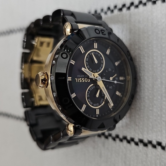 Fossil Black and Gold Women's Stainless Steel Watch - Picture 3 of 10